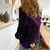 Hawaiian Plumeria-Polynesian Art Tattoo Mauve Color Women Casual Shirt