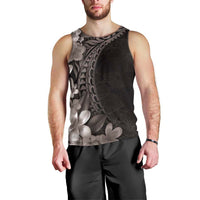 Hawaiian Plumeria-Polynesian Art Tattoo Grayscale Color Men Tank Top