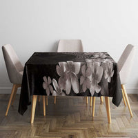 Hawaiian Plumeria-Polynesian Art Tattoo Grayscale Color Tablecloth