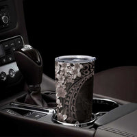 Hawaiian Plumeria-Polynesian Art Tattoo Grayscale Color Tumbler Cup