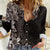 Hawaiian Plumeria-Polynesian Art Tattoo Grayscale Color Women Casual Shirt