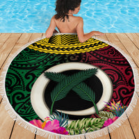 Vanuatu 44th Anniversary Independence Day Beach Blanket Boars Tusk and Namele Plant LT03