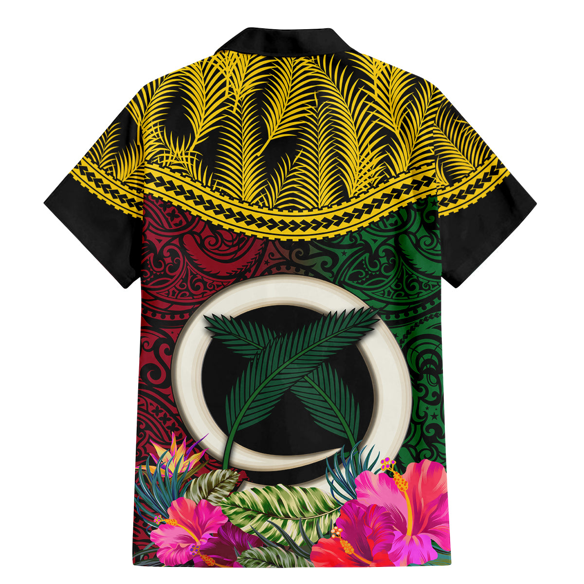 Vanuatu 44th Anniversary Independence Day Family Matching Mermaid Dress and Hawaiian Shirt Boars Tusk and Namele Plant LT03