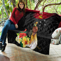 Papua New Guinea Independence Day Quilt PNG Flag and Bird-of-Paradise