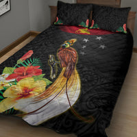 Papua New Guinea Independence Day Quilt Bed Set PNG Flag and Bird-of-Paradise