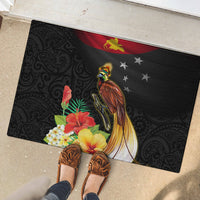 Papua New Guinea Independence Day Rubber Doormat PNG Flag and Bird-of-Paradise