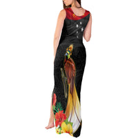 Papua New Guinea Independence Day Tank Maxi Dress PNG Flag and Bird-of-Paradise