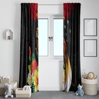 Papua New Guinea Independence Day Window Curtain PNG Flag and Bird-of-Paradise