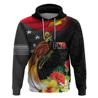 Papua New Guinea Independence Day Zip Hoodie PNG Flag and Bird-of-Paradise