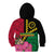 Vanuatu Flag Hibiscus Polynesian Pattern Kid Hoodie
