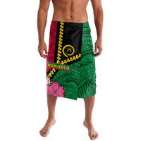 Vanuatu Flag Hibiscus Polynesian Pattern Lavalava
