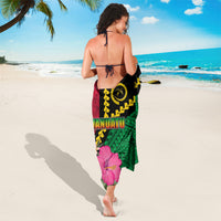 Vanuatu Flag Hibiscus Polynesian Pattern Sarong