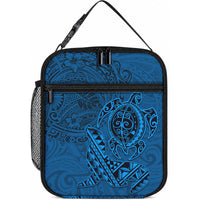 Hawaiian Monk Seal and Dolphin Lunch Bag LT03 10.2 × 8.3 × 4.3 inch Blue - Polynesian Pride