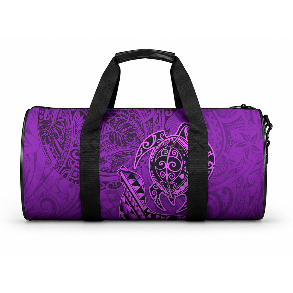 Hawaiian Monk Seal and Dolphin Duffle Bag LT03 One size Purple - Polynesian Pride