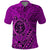 Hawaii Monk Seal and Dolphin Polo Shirt Polynesian Kakau Pattern Pink