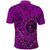 Hawaii Monk Seal and Dolphin Polo Shirt Polynesian Kakau Pattern Pink