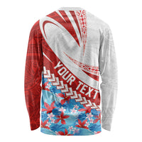 Personalized Tahiti Surfing 2026 Long Sleeve Shirt Marquesan Tattoo-Sporty Style LT03 - Polynesian Pride