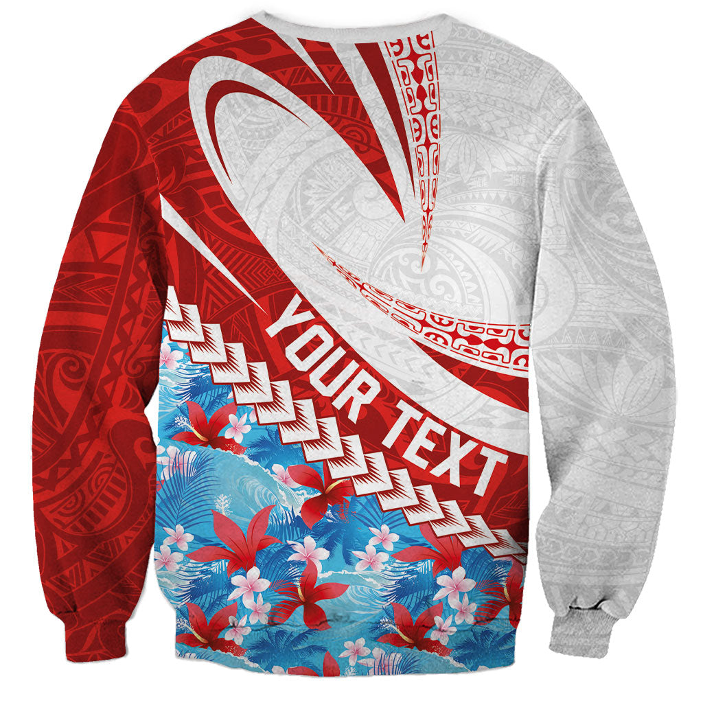 Personalized Tahiti Surfing 2026 Sweatshirt Marquesan Tattoo-Sporty Style LT03 - Polynesian Pride