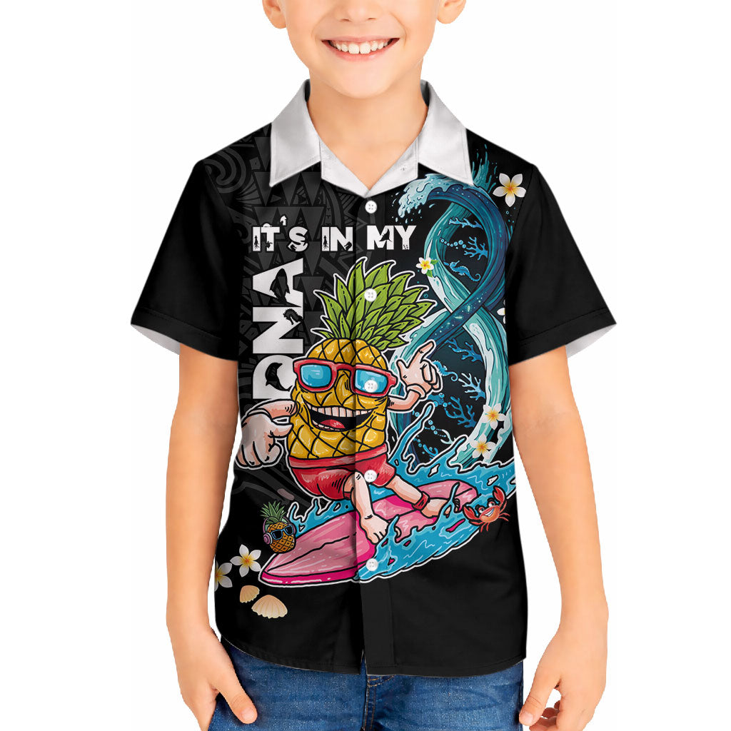 Hawaii Pineapple Surfing Hawaiian Shirt It's in My DNA - Kakau and Polynesian Pattern LT03 - Polynesian Pride
