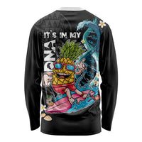 Hawaii Pineapple Surfing Long Sleeve Shirt It's in My DNA - Kakau and Polynesian Pattern LT03 - Polynesian Pride