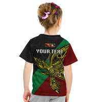 Custom Papua New Guinea East New Britain Province Kid T Shirt PNG Birds Of Paradise Polynesian Arty Style LT03 - Polynesian Pride