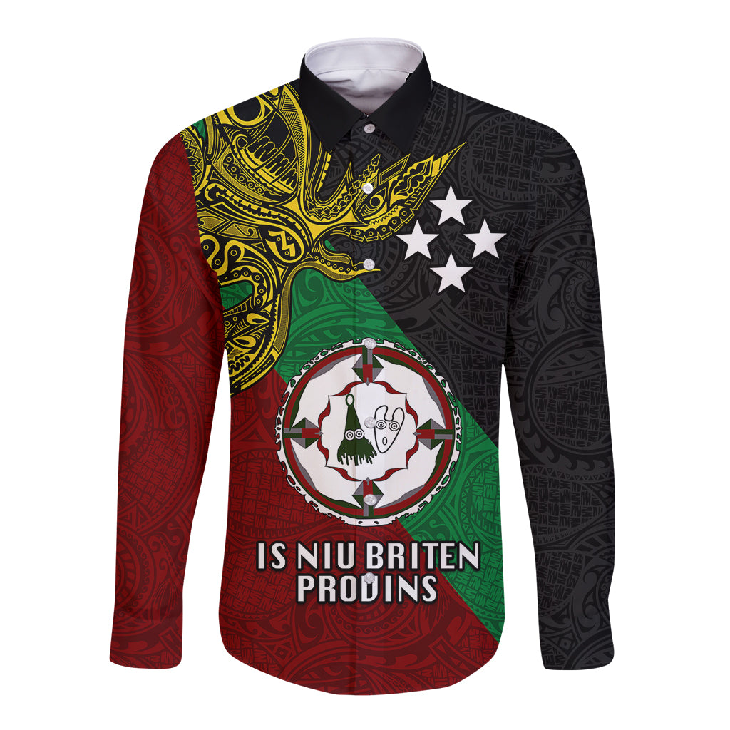 Custom Papua New Guinea East New Britain Province Long Sleeve Button Shirt PNG Birds Of Paradise Polynesian Arty Style LT03 Unisex Green - Polynesian Pride