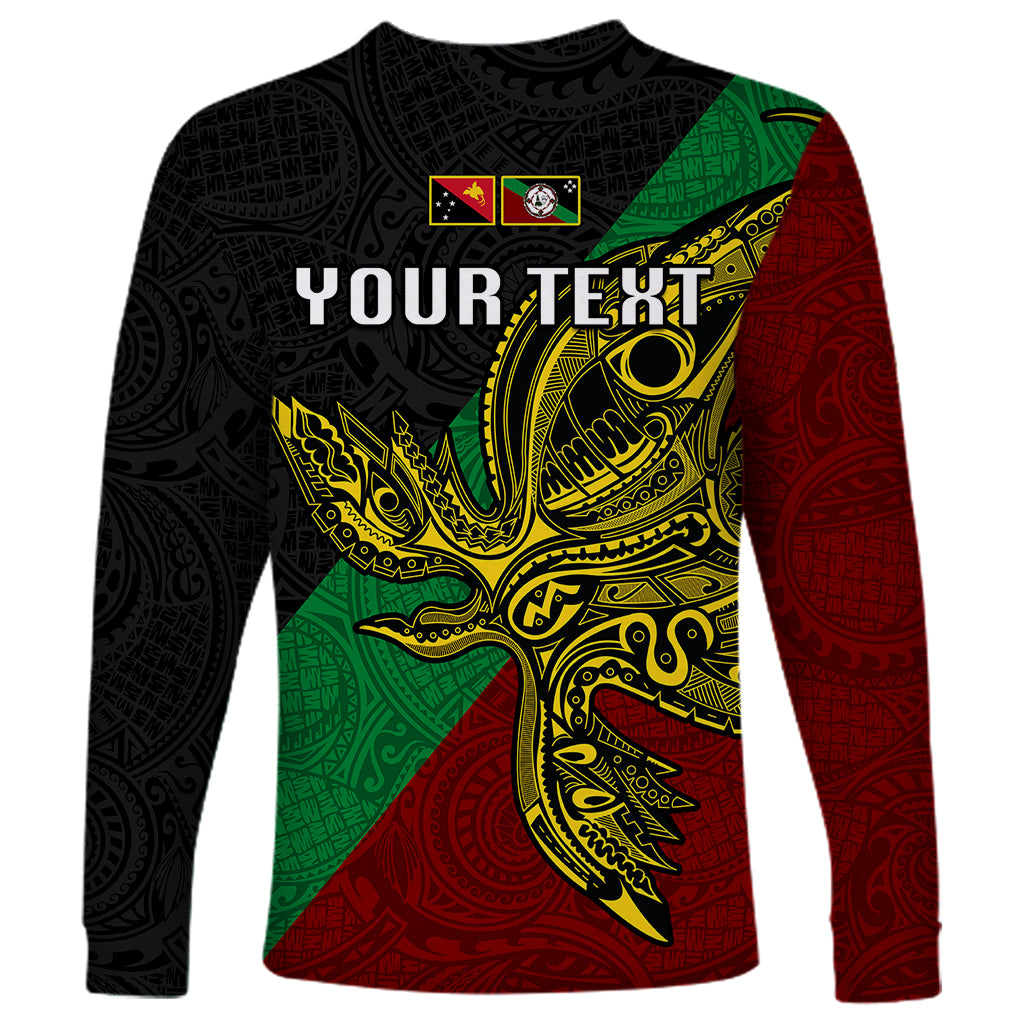 Custom Papua New Guinea East New Britain Province Long Sleeve Shirt PNG Birds Of Paradise Polynesian Arty Style LT03 - Polynesian Pride