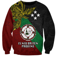 Custom Papua New Guinea East New Britain Province Sweatshirt PNG Birds Of Paradise Polynesian Arty Style LT03 Unisex Green - Polynesian Pride