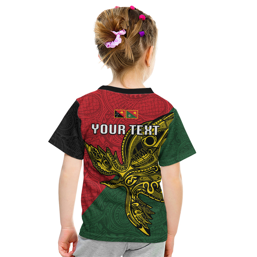 Custom Papua New Guinea East Sepik Province Kid T Shirt PNG Birds Of Paradise Polynesian Arty Style LT03 - Polynesian Pride