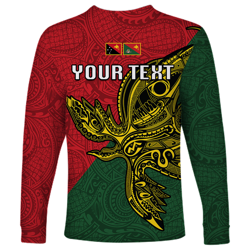 Custom Papua New Guinea East Sepik Province Long Sleeve Shirt PNG Birds Of Paradise Polynesian Arty Style LT03 - Polynesian Pride