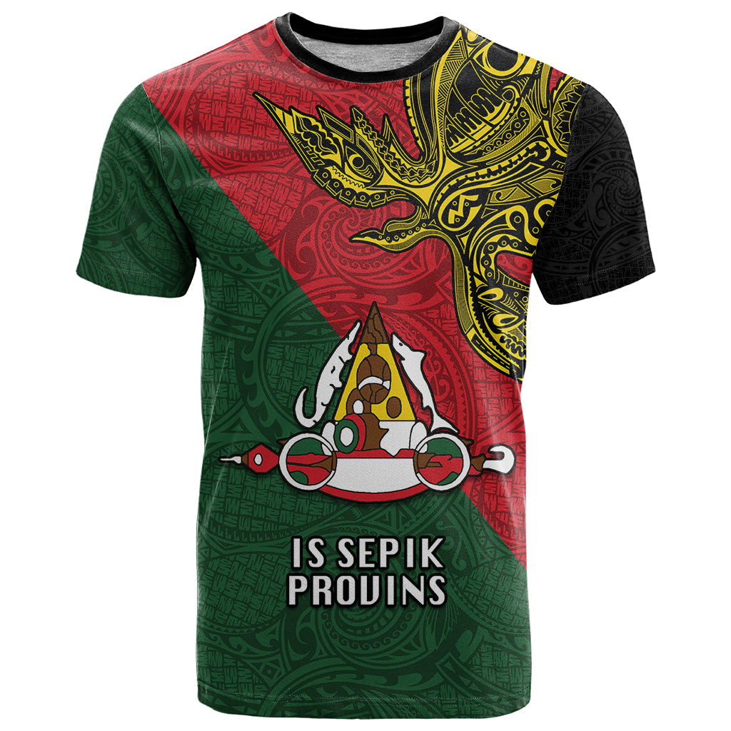 Custom Papua New Guinea East Sepik Province T Shirt PNG Birds Of Paradise Polynesian Arty Style LT03 Green - Polynesian Pride