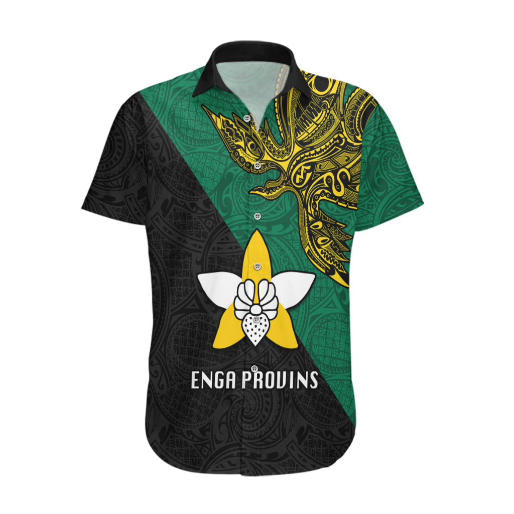 Papua New Guinea Enga Province Hawaiian Shirt PNG Birds Of Paradise Polynesian Arty Style LT03 Green - Polynesian Pride
