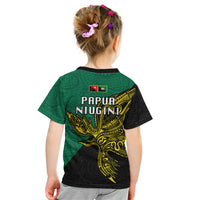 Papua New Guinea Enga Province Kid T Shirt PNG Birds Of Paradise Polynesian Arty Style LT03 - Polynesian Pride