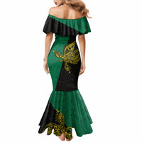 Papua New Guinea Enga Province Mermaid Dress PNG Birds Of Paradise Polynesian Arty Style LT03 - Polynesian Pride