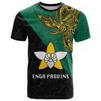 Papua New Guinea Enga Province T Shirt PNG Birds Of Paradise Polynesian Arty Style LT03 Green - Polynesian Pride