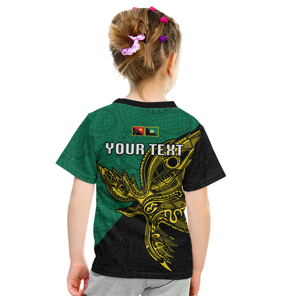 Custom Papua New Guinea Enga Province Kid T Shirt PNG Birds Of Paradise Polynesian Arty Style LT03 - Polynesian Pride