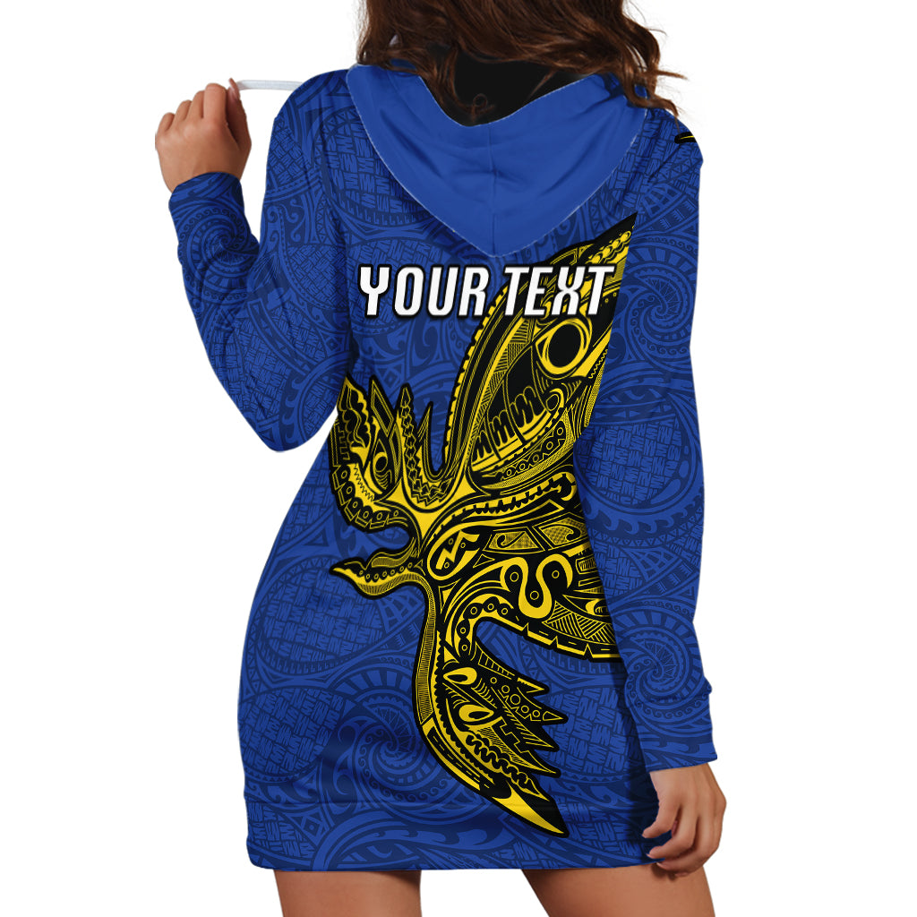 Custom Papua New Guinea Gulf Province Hoodie Dress PNG Birds Of Paradise Polynesian Arty Style LT03 - Polynesian Pride