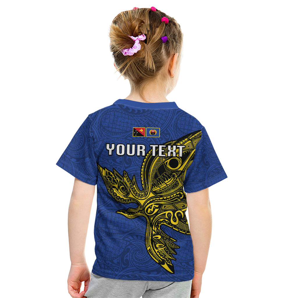 Custom Papua New Guinea Gulf Province Kid T Shirt PNG Birds Of Paradise Polynesian Arty Style LT03 - Polynesian Pride