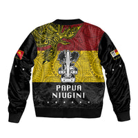 Papua New Guinea Madang Province Bomber Jacket PNG Birds Of Paradise Polynesian Arty Style LT03 - Polynesian Pride