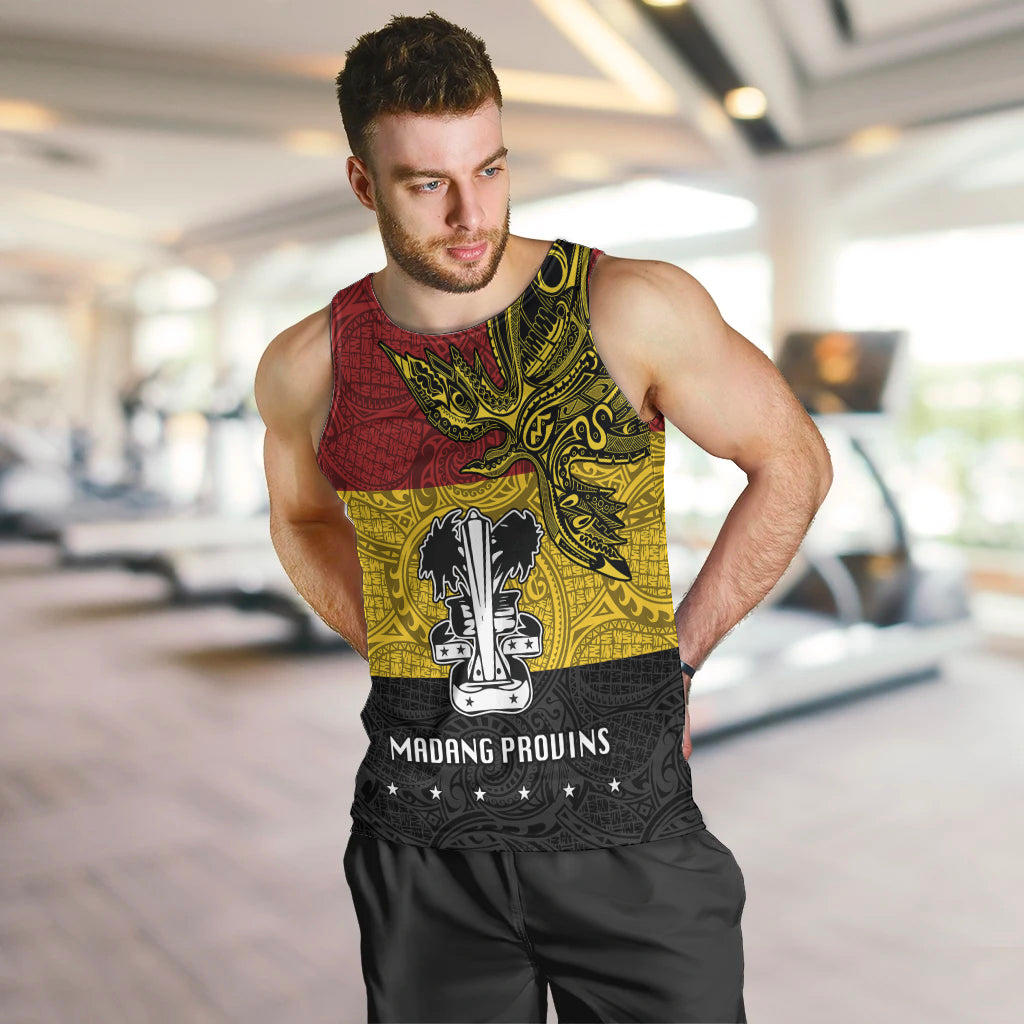 Papua New Guinea Madang Province Men Tank Top PNG Birds Of Paradise Polynesian Arty Style LT03 - Polynesian Pride