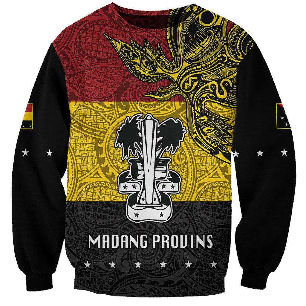 Papua New Guinea Madang Province Sweatshirt PNG Birds Of Paradise Polynesian Arty Style LT03 Unisex Yellow - Polynesian Pride
