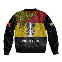 Custom Papua New Guinea Madang Province Bomber Jacket PNG Birds Of Paradise Polynesian Arty Style LT03 - Polynesian Pride