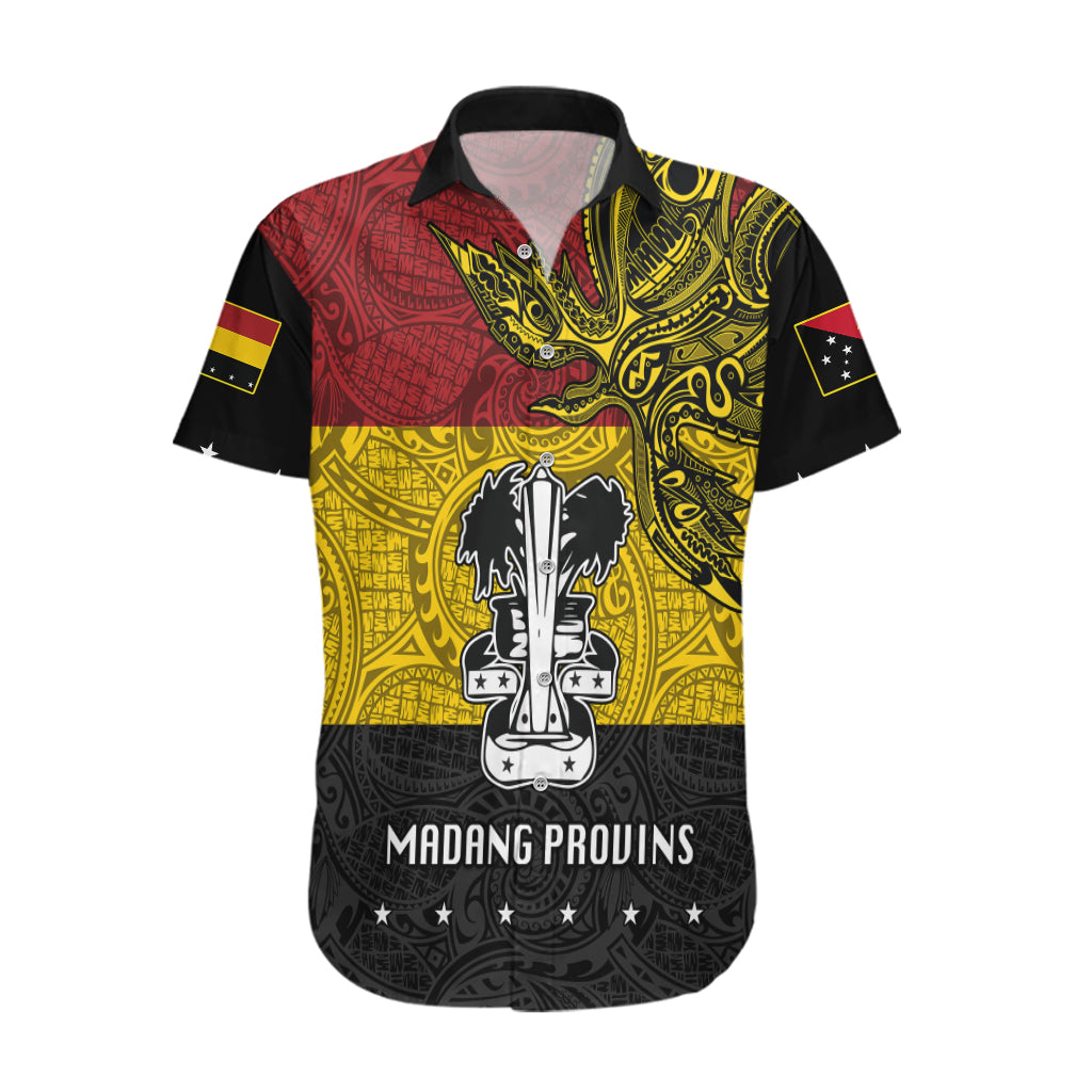 Custom Papua New Guinea Madang Province Hawaiian Shirt PNG Birds Of Paradise Polynesian Arty Style LT03 Yellow - Polynesian Pride