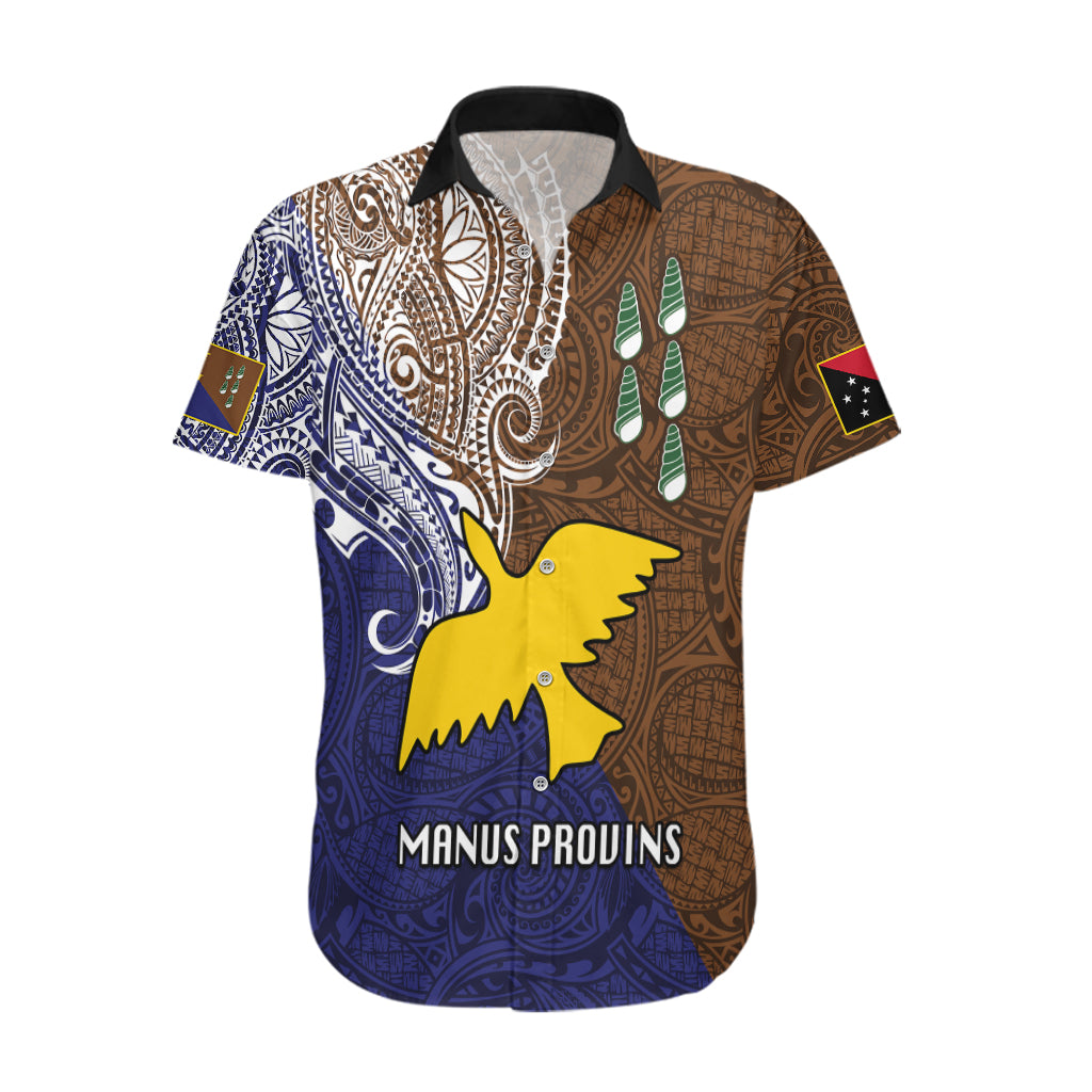 Papua New Guinea Manus Province Hawaiian Shirt PNG Birds Of Paradise Polynesian Arty Style LT03 Brown - Polynesian Pride