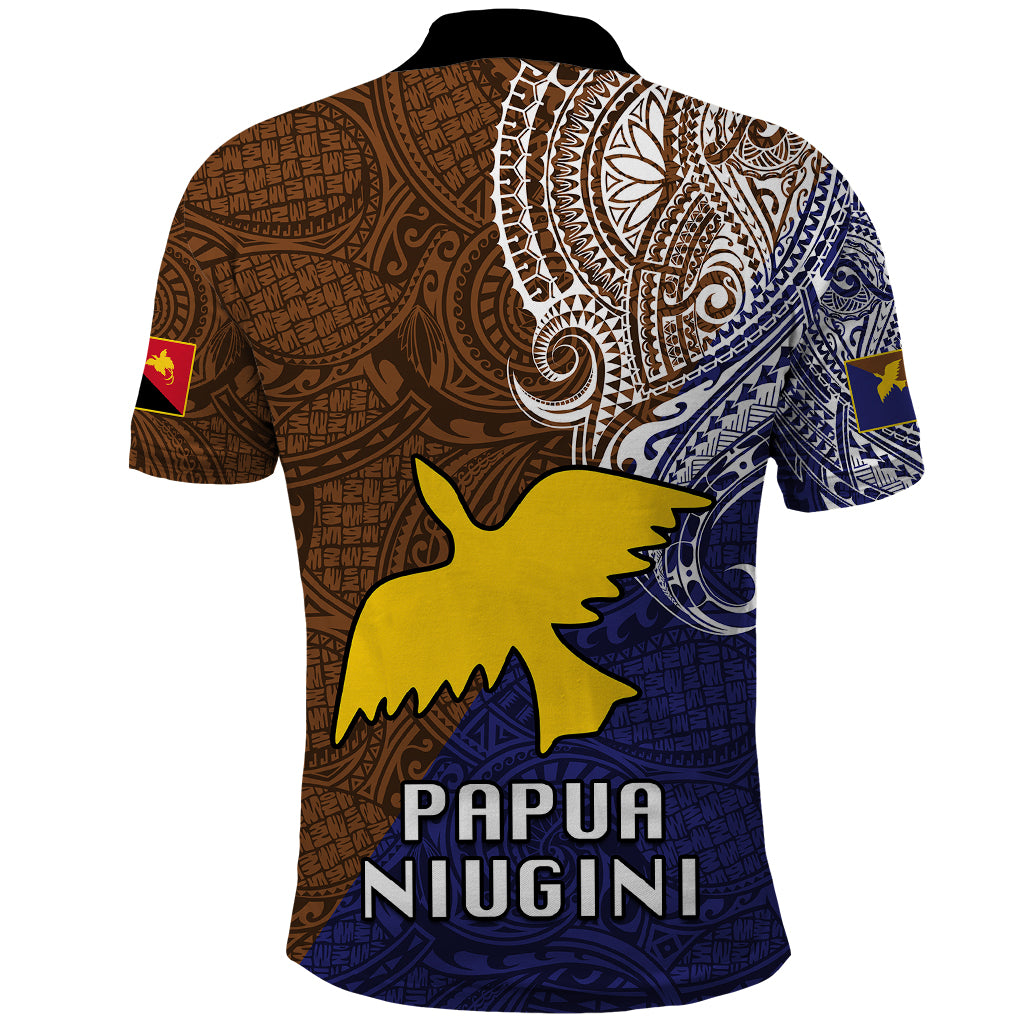 Papua New Guinea Manus Province Polo Shirt PNG Birds Of Paradise Polynesian Arty Style LT03 - Polynesian Pride