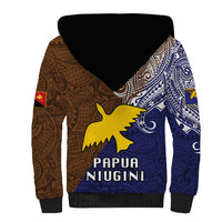 Papua New Guinea Manus Province Sherpa Hoodie PNG Birds Of Paradise Polynesian Arty Style LT03 - Polynesian Pride