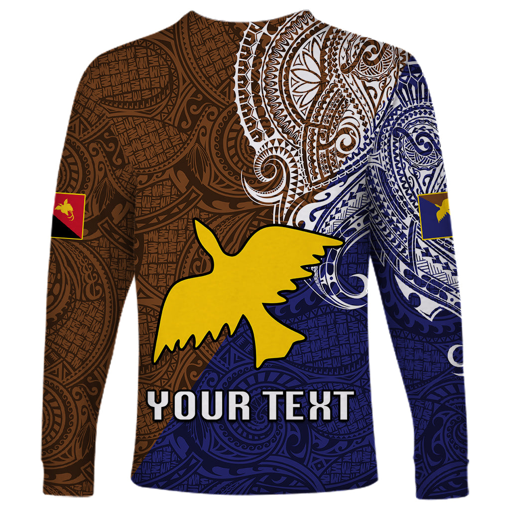 Custom Papua New Guinea Manus Province Long Sleeve Shirt PNG Birds Of Paradise Polynesian Arty Style LT03 - Polynesian Pride