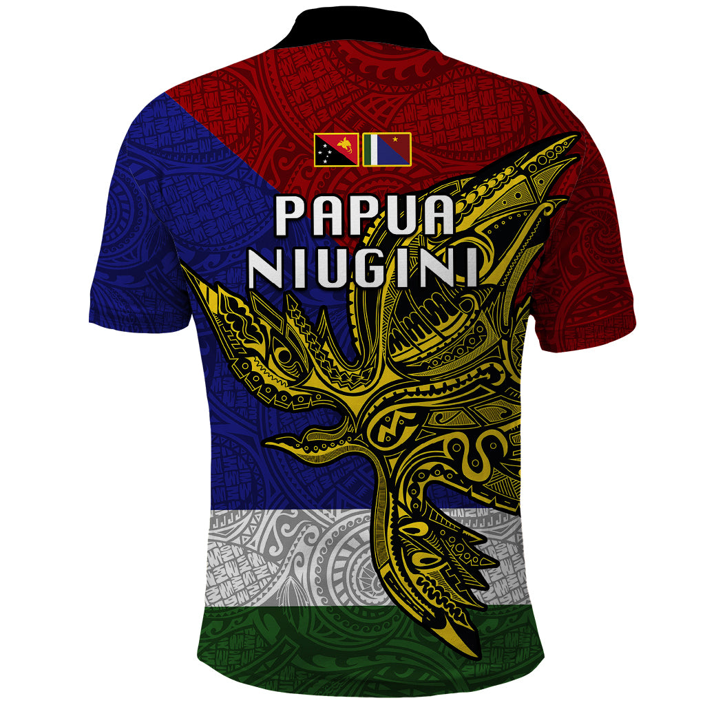 Papua New Guinea Milne Bay Province Polo Shirt PNG Birds Of Paradise Polynesian Arty Style LT03 - Polynesian Pride