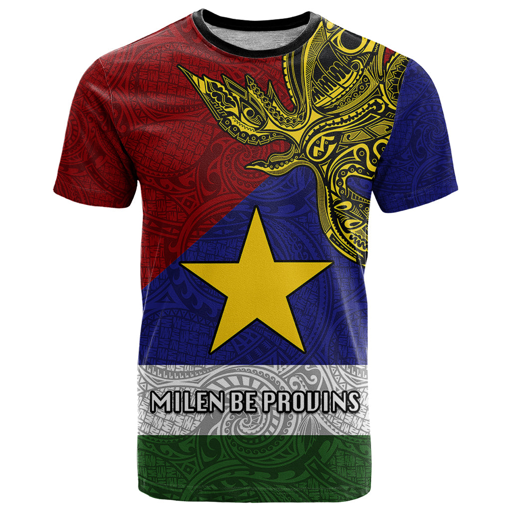 Papua New Guinea Milne Bay Province T Shirt PNG Birds Of Paradise Polynesian Arty Style LT03 Blue - Polynesian Pride