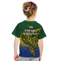 Papua New Guinea Morobe Province Kid T Shirt PNG Birds Of Paradise Polynesian Arty Style LT03 - Polynesian Pride